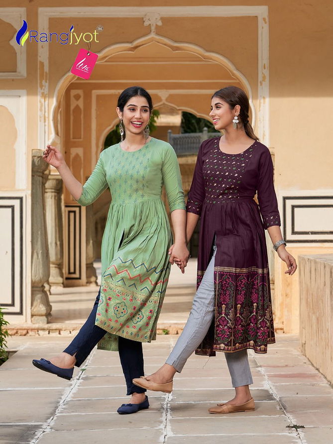 Mihira By Rangjyot 1001-1008 Party Wear Kurtis Catalog